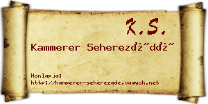Kammerer Seherezádé névjegykártya